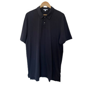 Standard James Perse Polo Shirt Mens XL Black Supima Cotton Preppy Golf Casual